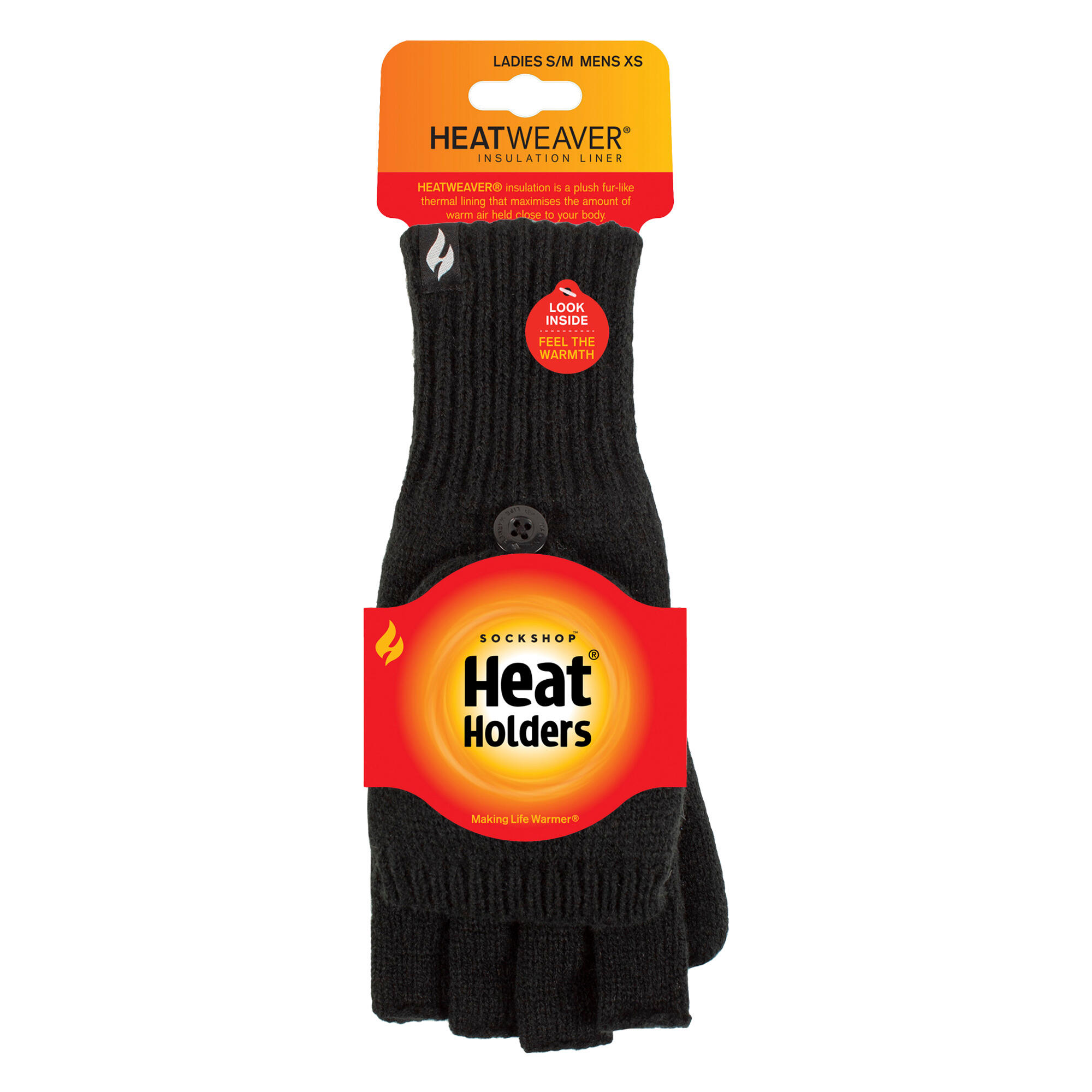 Ladies Mens Thermal Converter Mittens Gloves with Fingerless Option 2/5