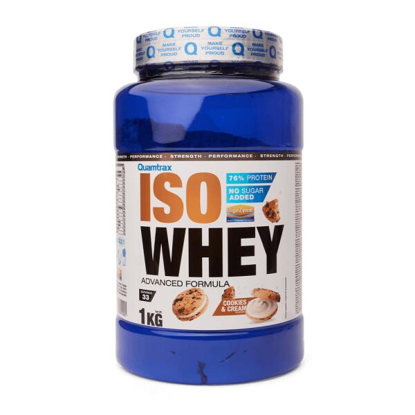 IsoWhey - 1Kg Cookies & Cream; Cream Quamtrax