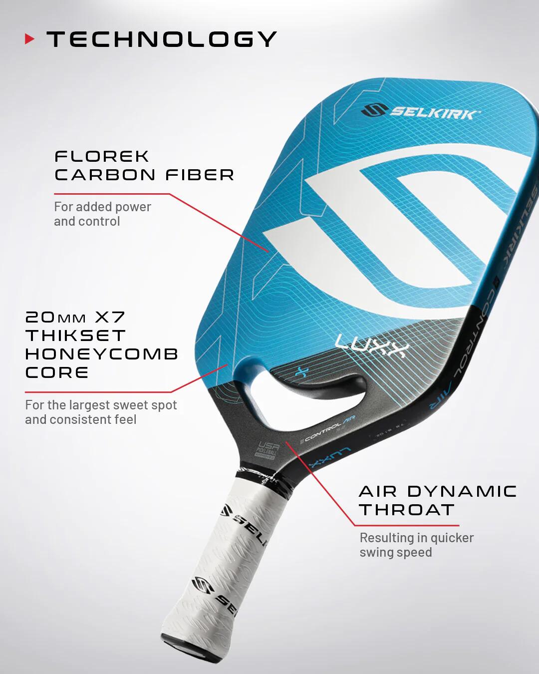 Luxx Control Air S2 Pickleball Paddle 7/7