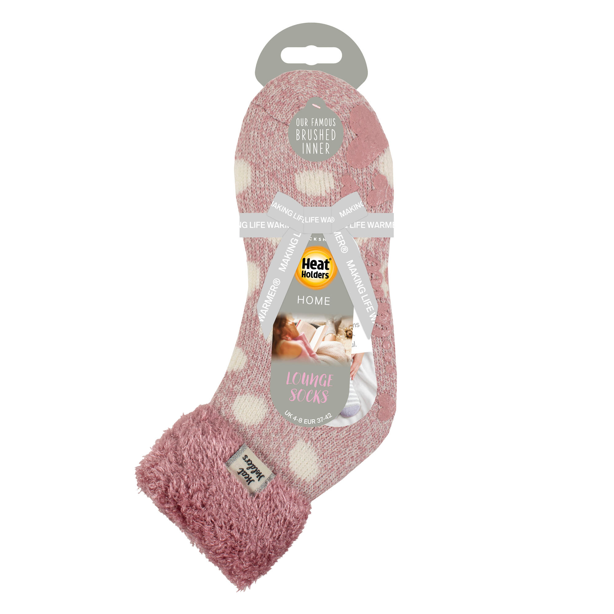 Heat Holders Chaussettes de lit moelleuses pour femme avec dessus en plumes 2/3