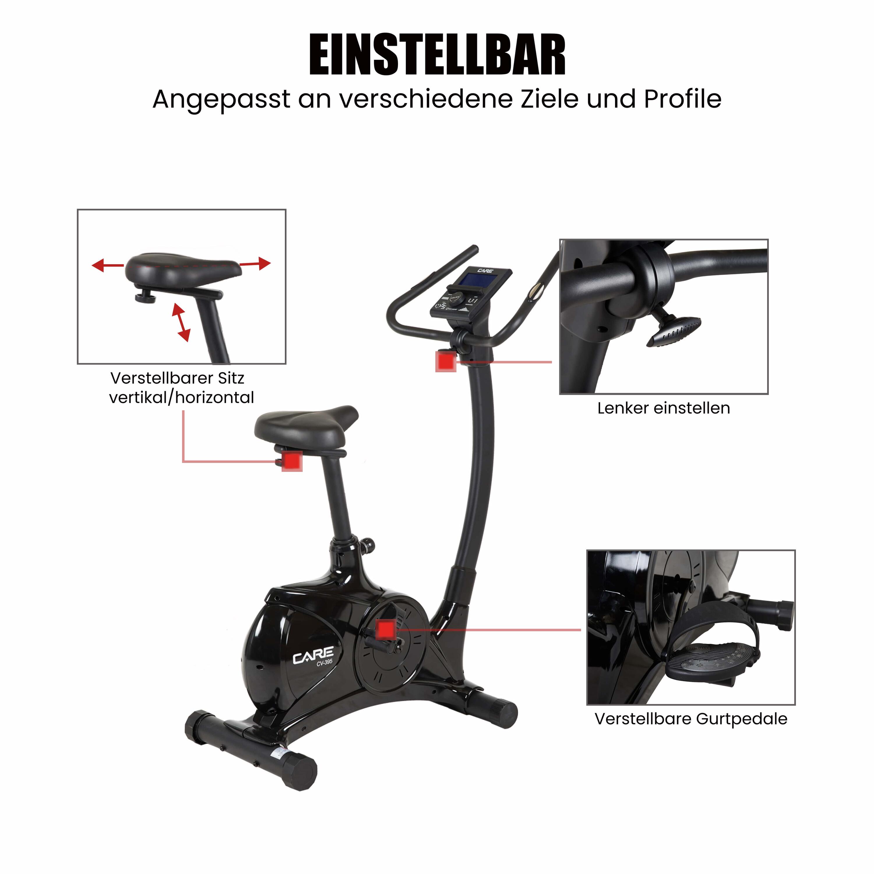 Heimtrainer - CARE - CV-395 Ergometer und verbunden 6/8