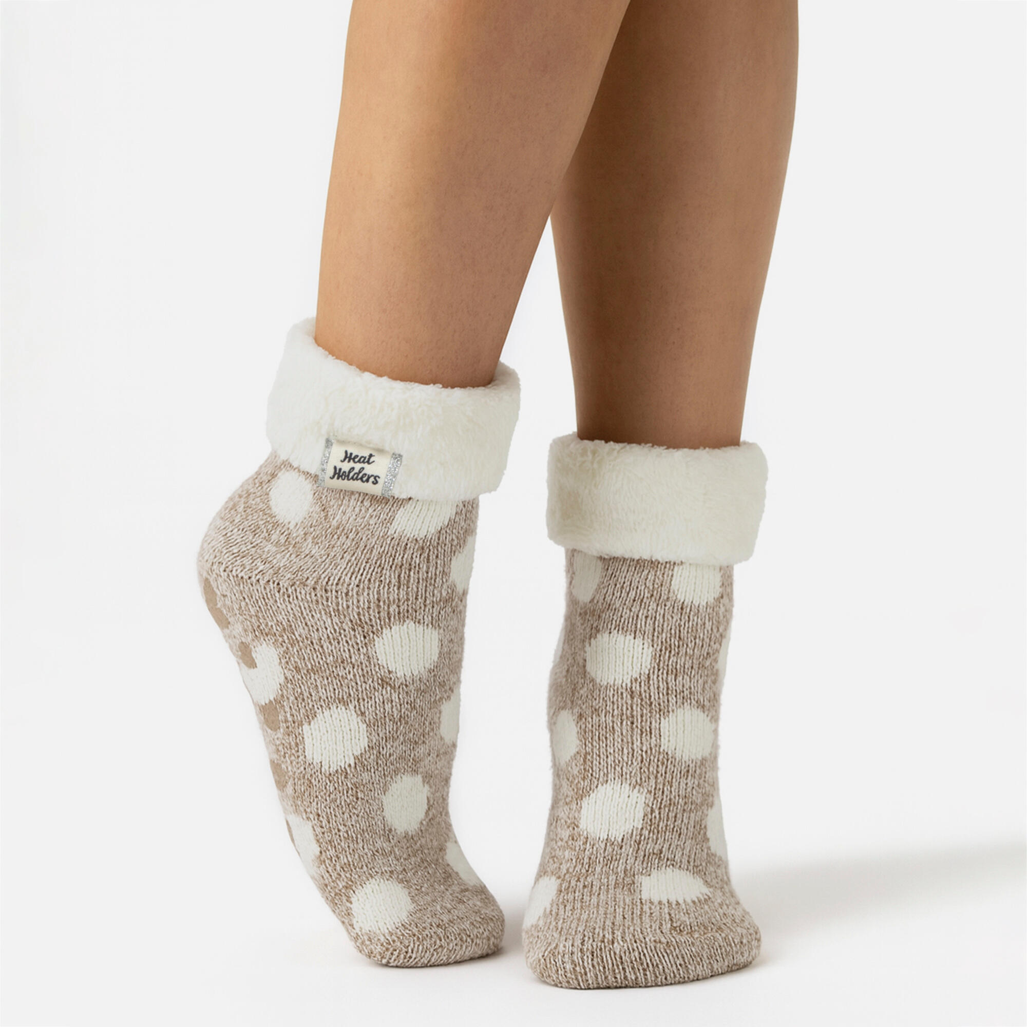 Heat Holders Chaussettes de lit moelleuses pour femme avec dessus en plumes 3/3
