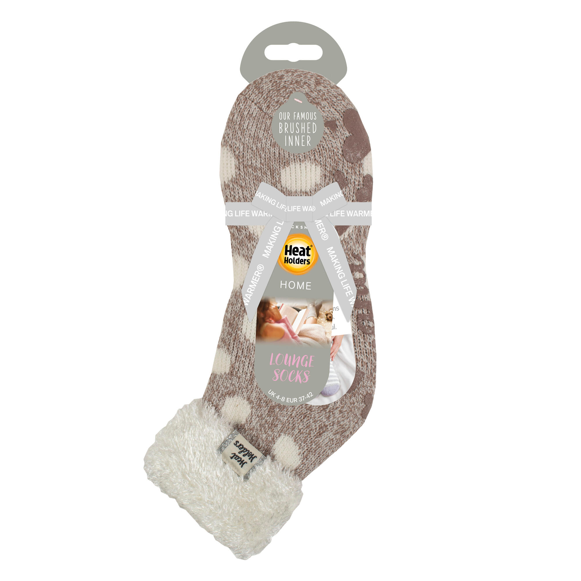 Heat Holders Chaussettes de lit moelleuses pour femme avec dessus en plumes 2/3
