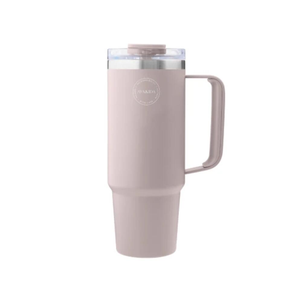 Aya - Thermocup Avec Paille 885ml Soft Rose - Mug - Rose - 900 Ml - Decathlon