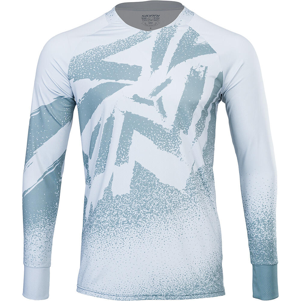 Silvini - Maillot Manches Longues Silvini Cortino - Chemise Manches Longues - Blanc|gris|marron|vert - S - Decathlon