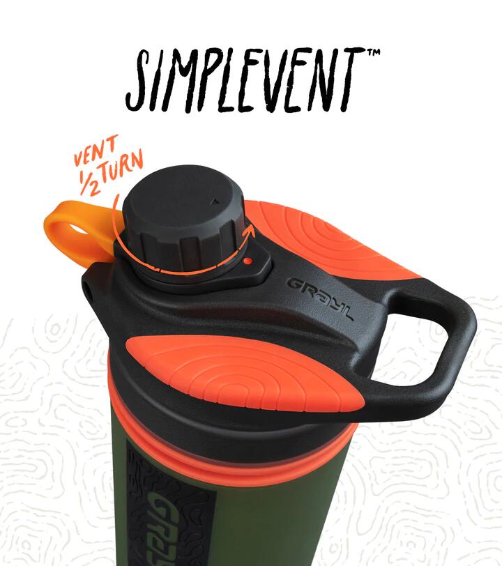 GRAYL Geopress Outdoor Waterfilter  - Oasis Green 4/5
