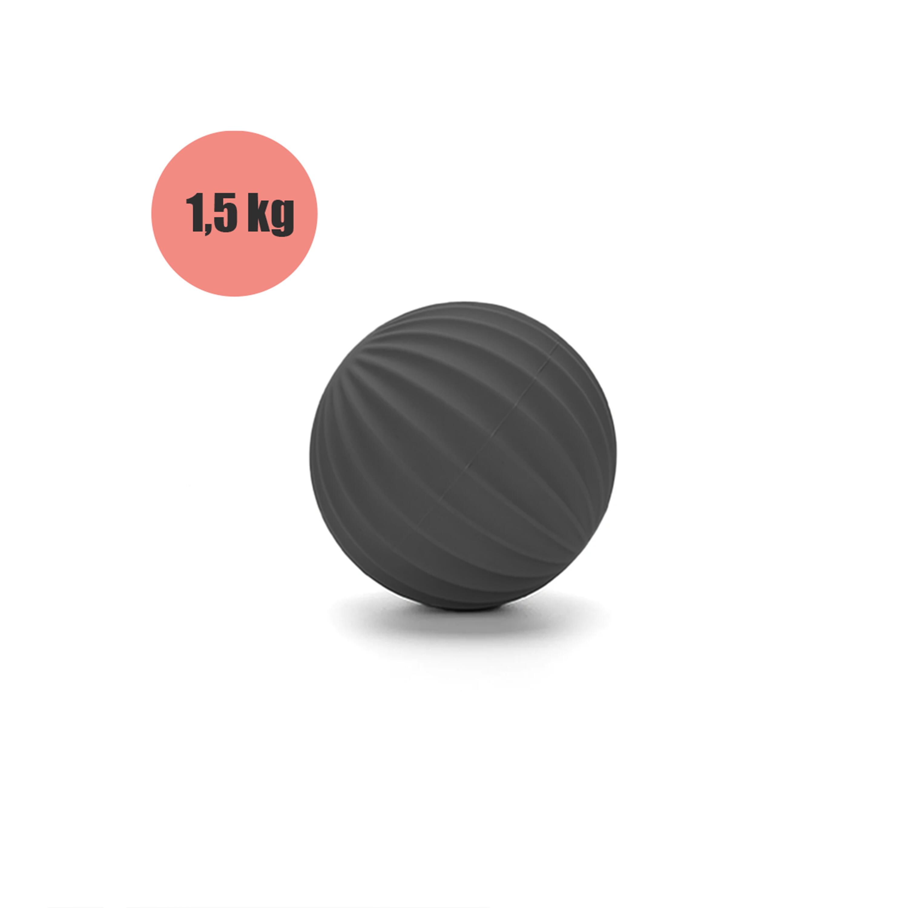 PIŁKA OBCIĄŻENIOWA SILIKONOWA DO ĆWICZEŃ FITNESS REHABILITACJI 1.5 KG 4/7