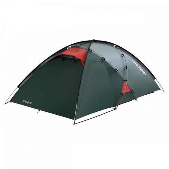 Tente dôme Husky Felen 3‑4 verte légère 3 places double paroi RipStop 210T