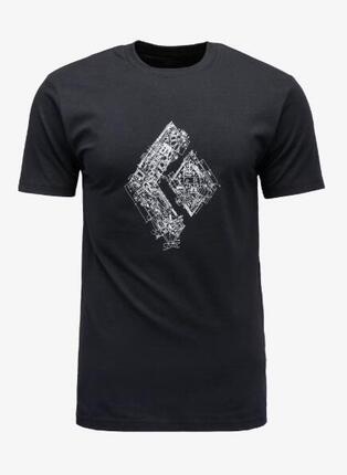 T-shirt homme Black Diamond Engineered Diamond noir manches courtes respirant
