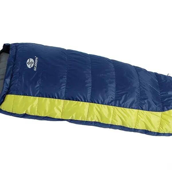Mummy sleeping bag for children Kiki Basic 85 - left 85 cm - Navy with Lime