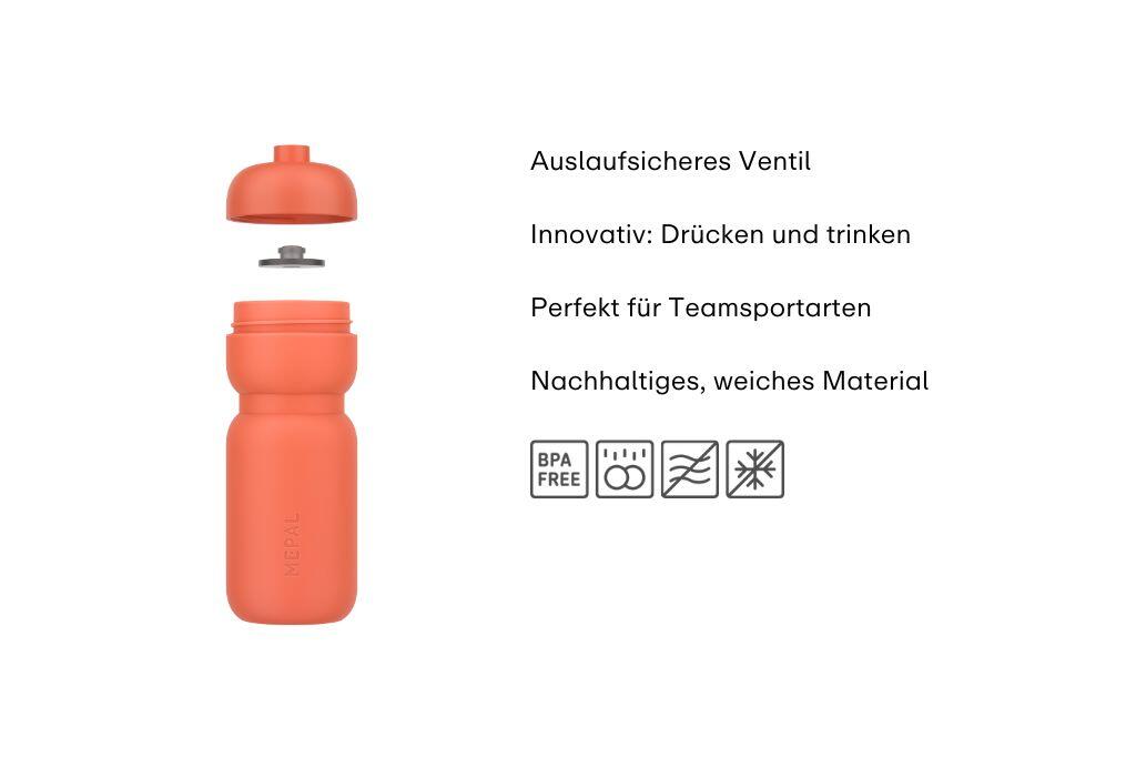 Mepal Sport 600 ml Trinkflasche Squeeze - Apple green 2/7