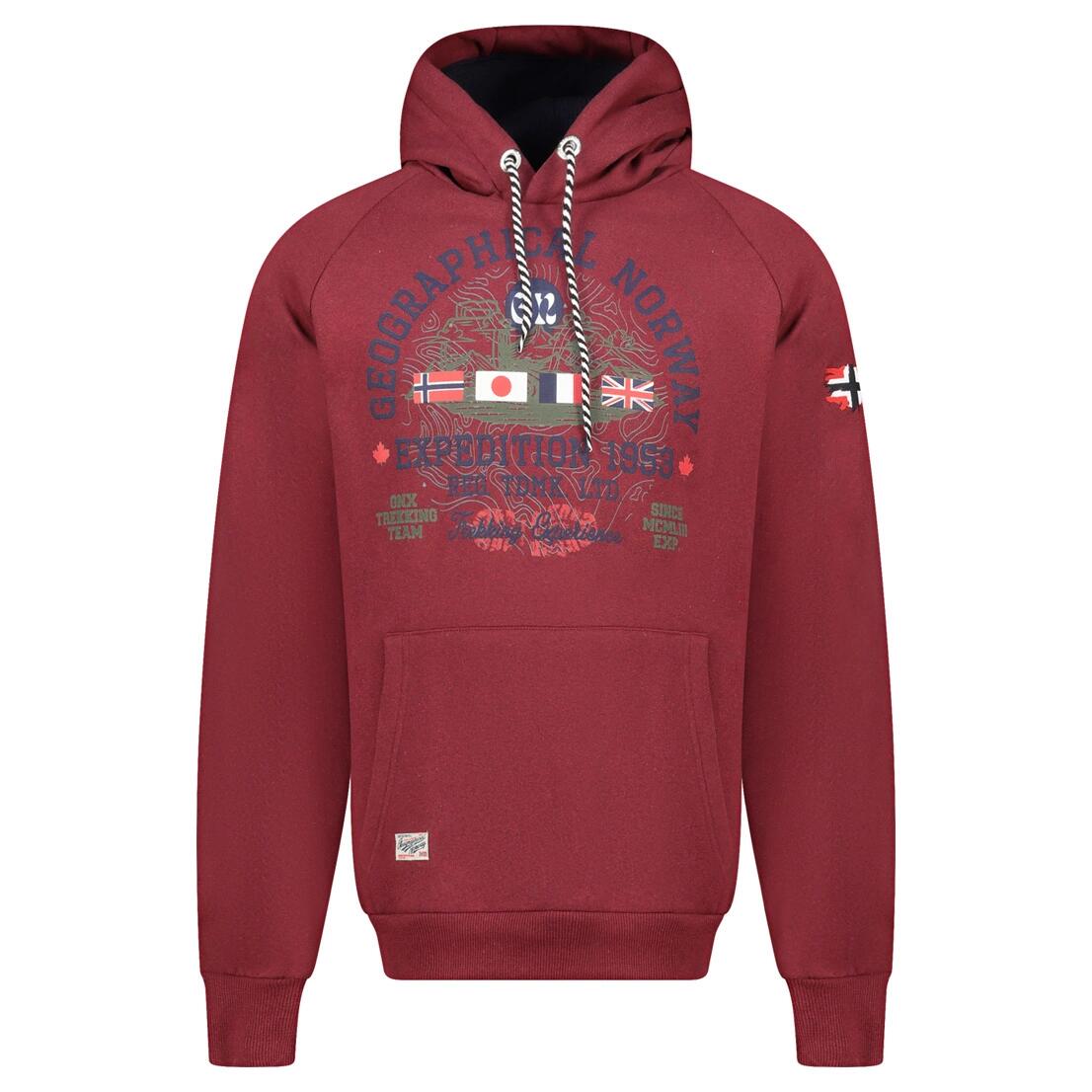 GEOGRAPHICAL NORWAY Bluza GEXPE BURGUNDY DB MEN 100 Sneaker 3/3