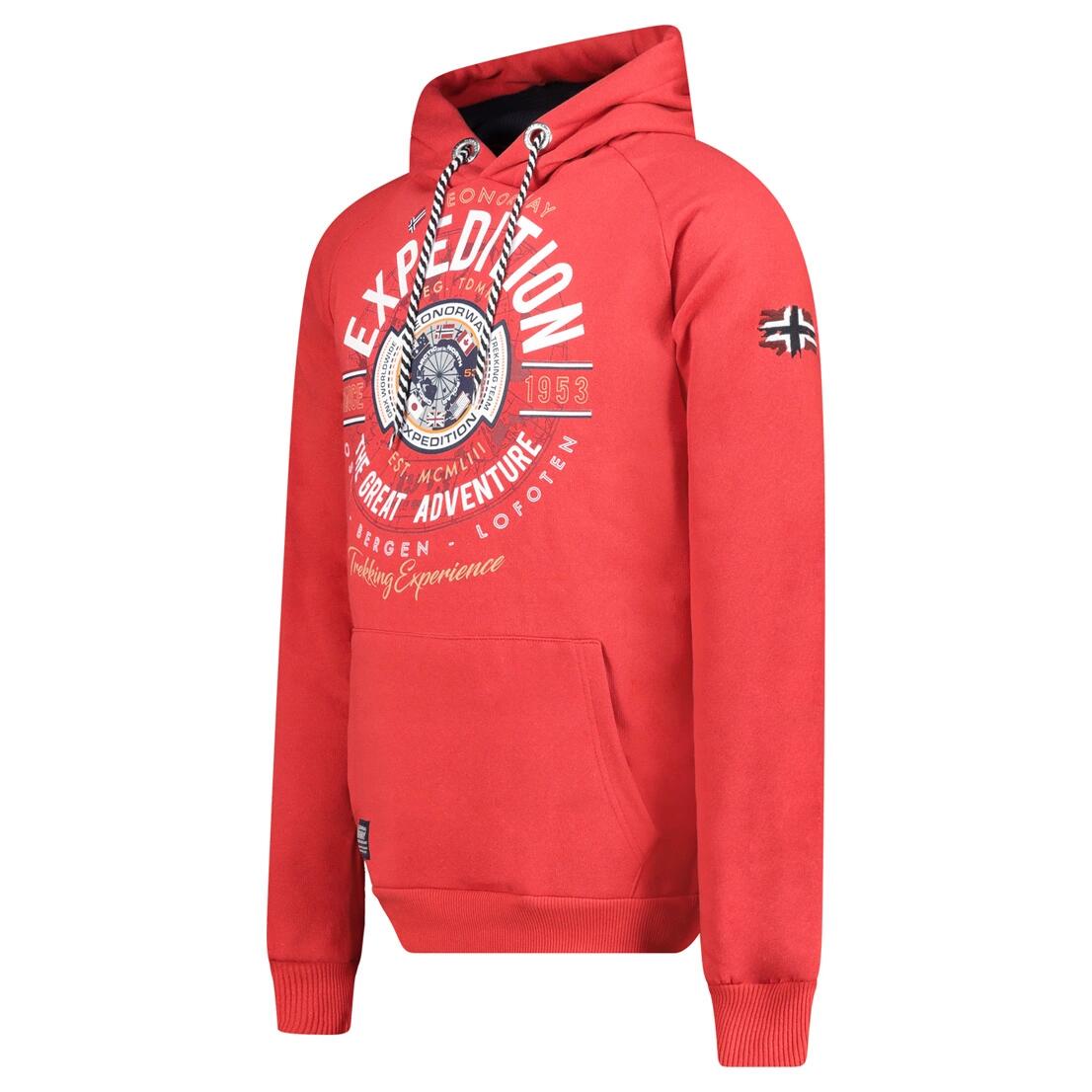 GEOGRAPHICAL NORWAY Bluza GALDEMAR RED DB MEN 100 Sneaker Red 3/3