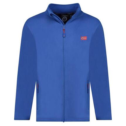 Polar męski Geographical Norway ULYSSE FZ Royal Blue, 100% poliester, rozpinany.