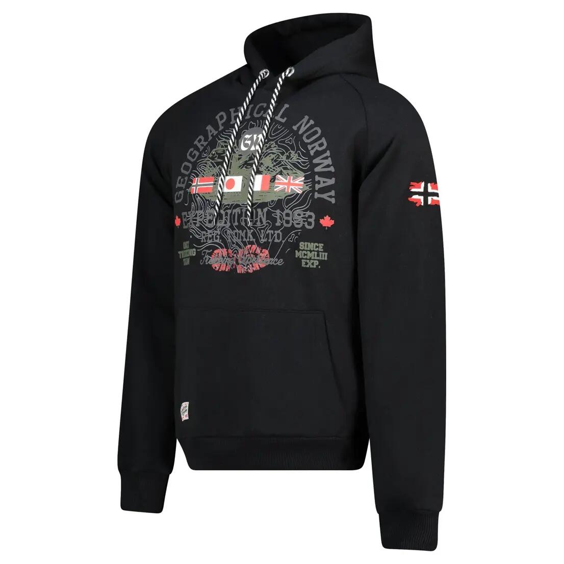 GEOGRAPHICAL NORWAY Bluza GEXPE BLACK Baskets Black 2/3