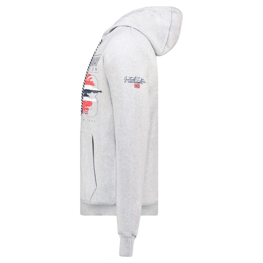 GEOGRAPHICAL NORWAY Bluza GRUSTY BLENDED GREY DB MEN 100 Sneaker Grey 3/3