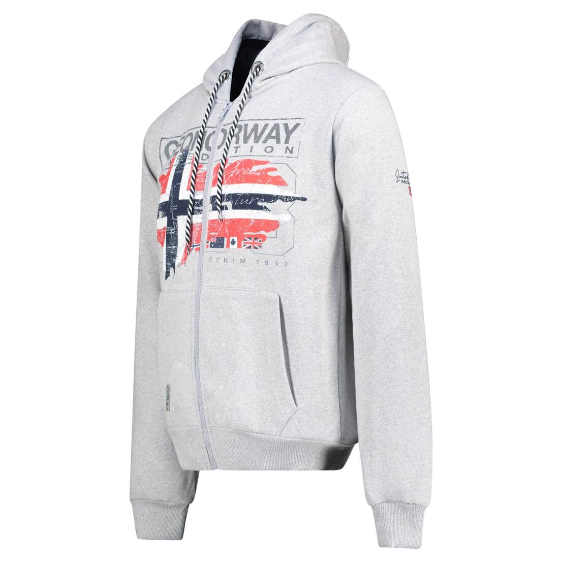 GEOGRAPHICAL NORWAY Bluza GRUSTY BLENDED GREY DB MEN 100 Sneaker Grey 2/3