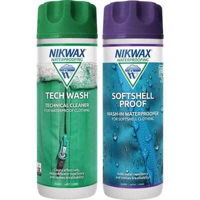Nikwax twin 300ml voordeel set: soft-shell proof & tech wash