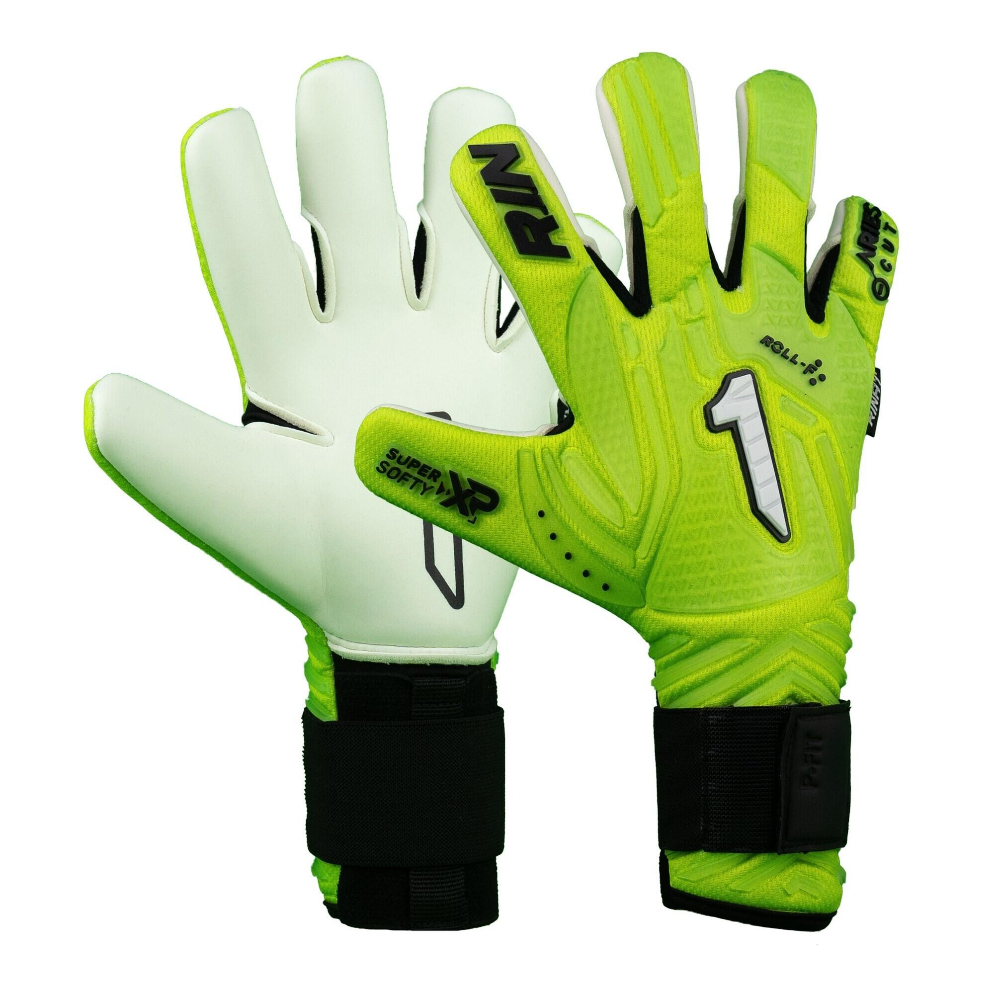 Rinat - Gants De Gardien Enfant Rinat Aries Némesis Prime - Gants De Gardien - Blanc|vert - 4 - Decathlon