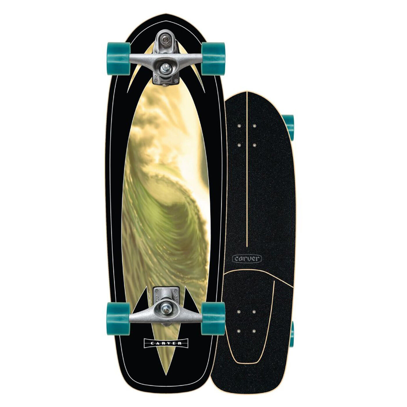 Carver - Carver Surfskate C7 Super Slab 31.25" - Surfskate - Noir - 257 Mm - Decathlon
