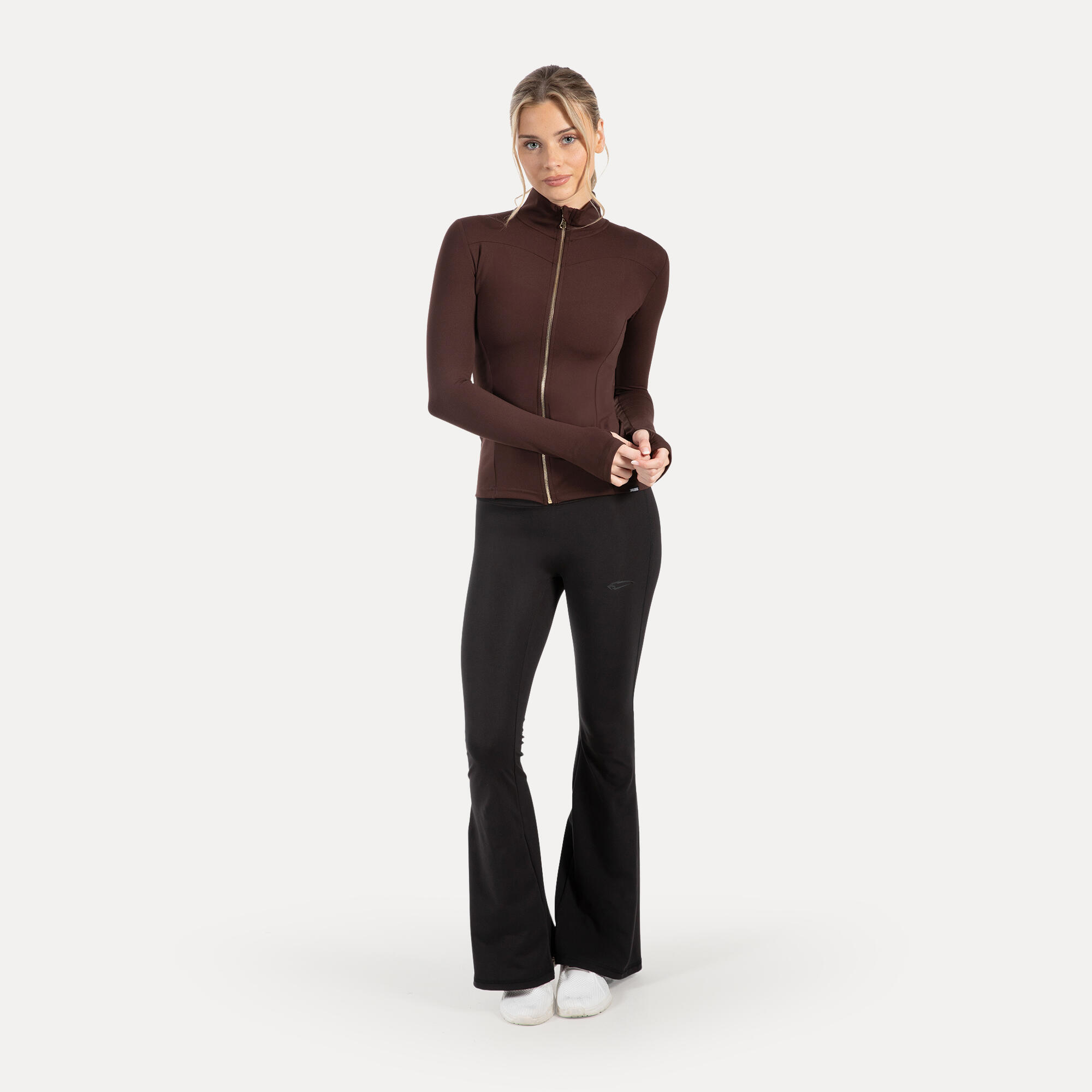 Damen Trainingsjacke Kenna Gold Braun 3/5