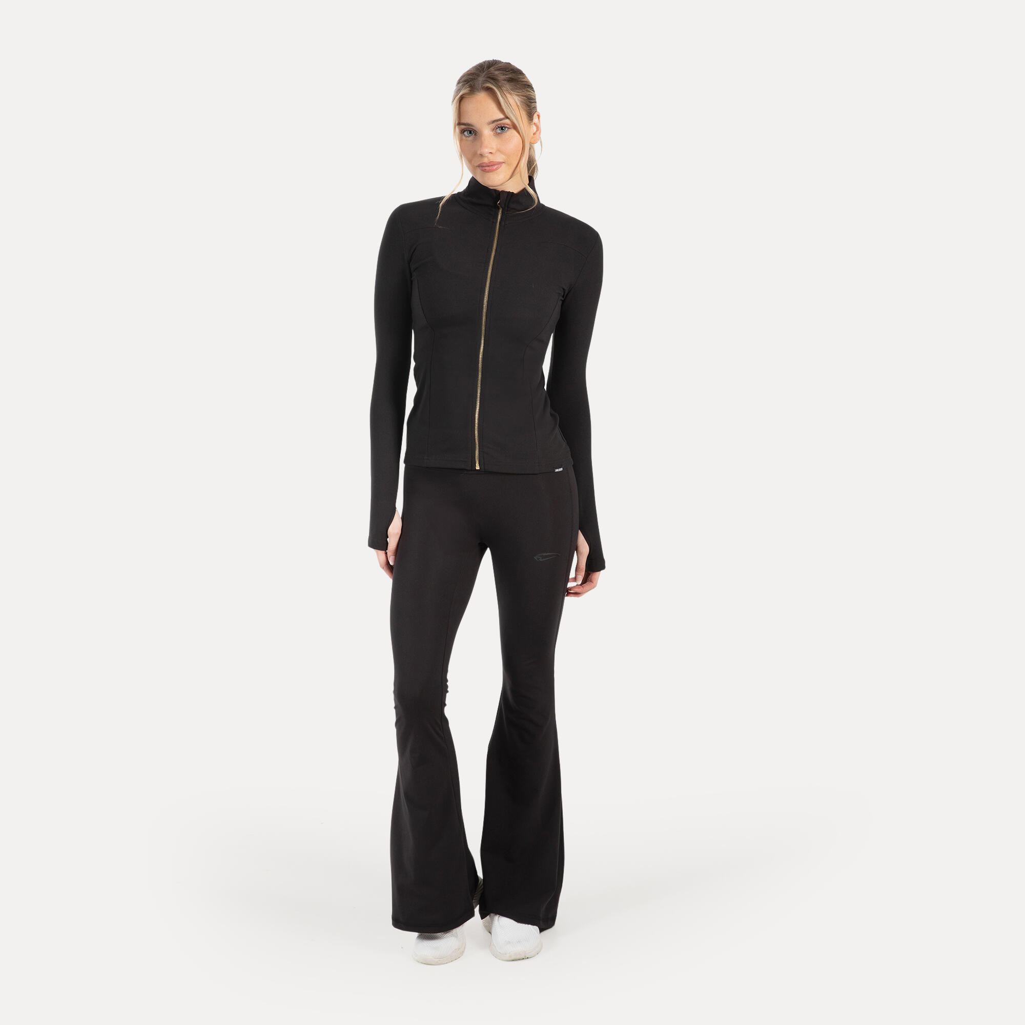 Damen Trainingsjacke Kenna Gold Schwarz 3/5