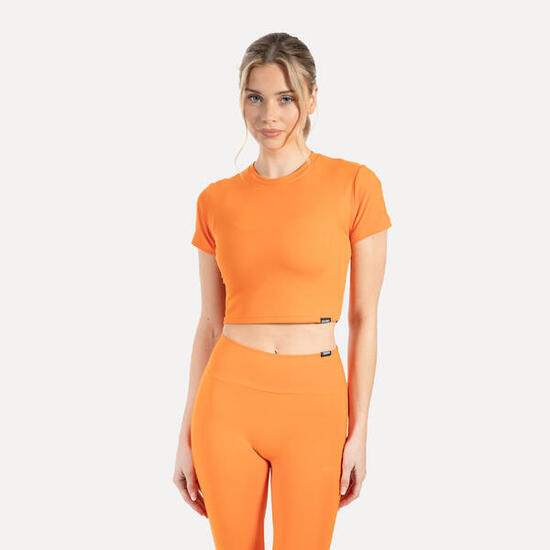 Damen Crop Shirt Kenna Orange