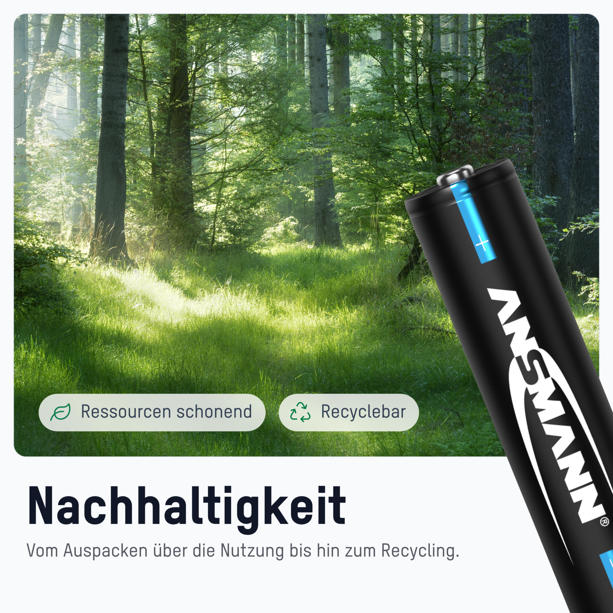Akku Micro AAA, 550 mAh NI-MH 1,2V, 4 Stück, geringe Selbstentladung 2/7