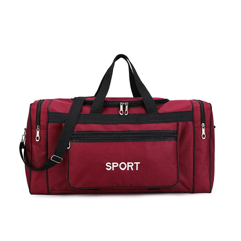 Nylon Travel Duffel Bag Red