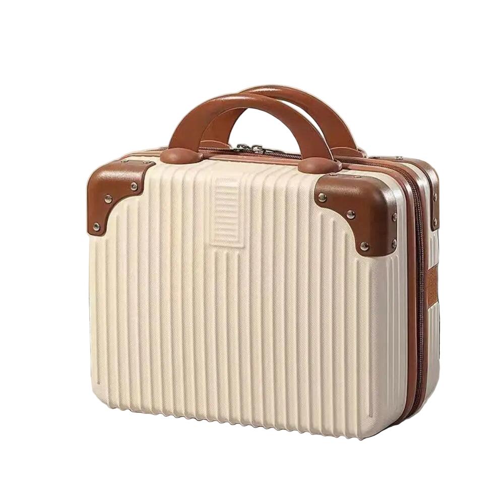 Mini Travel Suitcase Cosmetic Box Brown