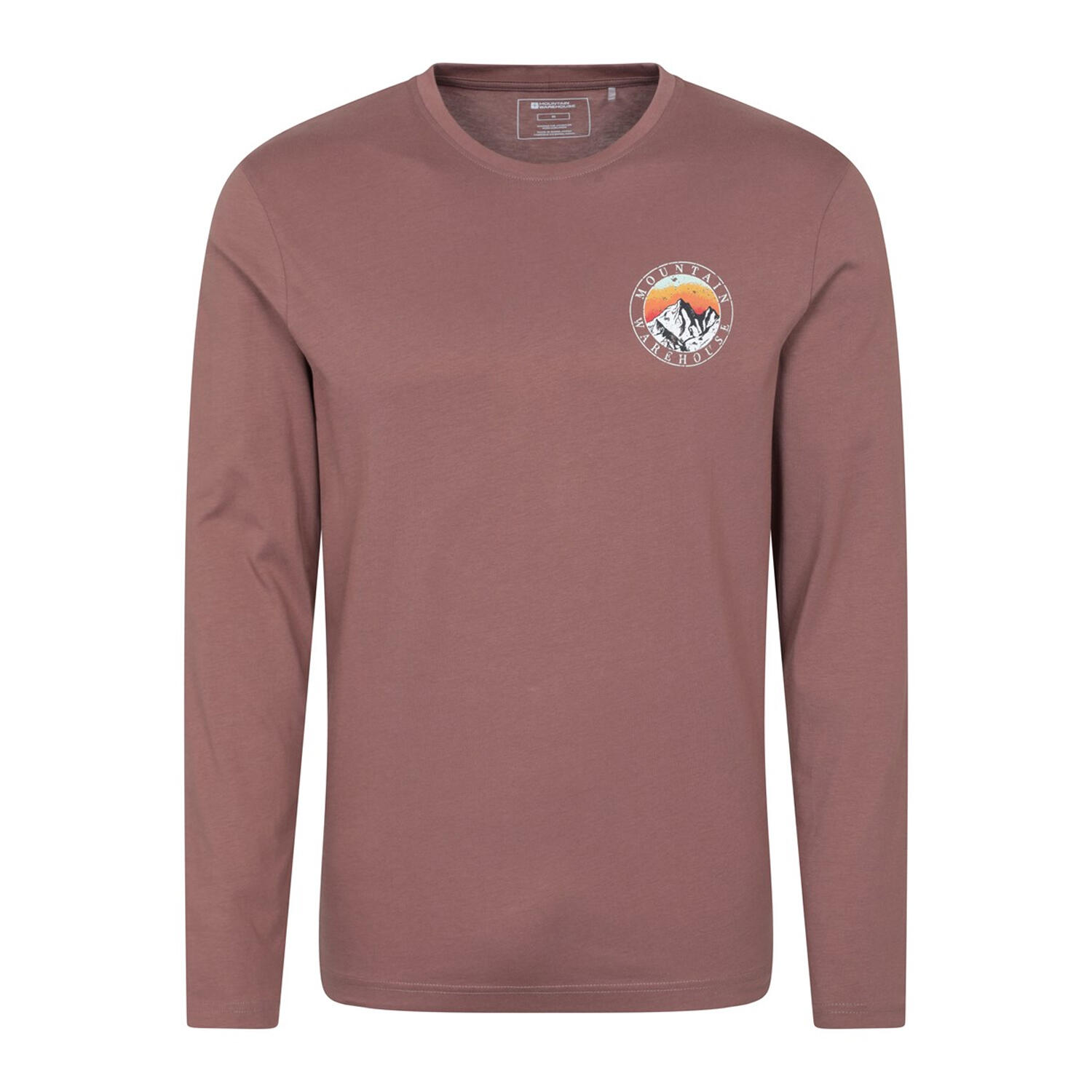 Mountain Warehouse Mens Circle Mountain Sunset Graphic Long-Sleeved T-Shirt