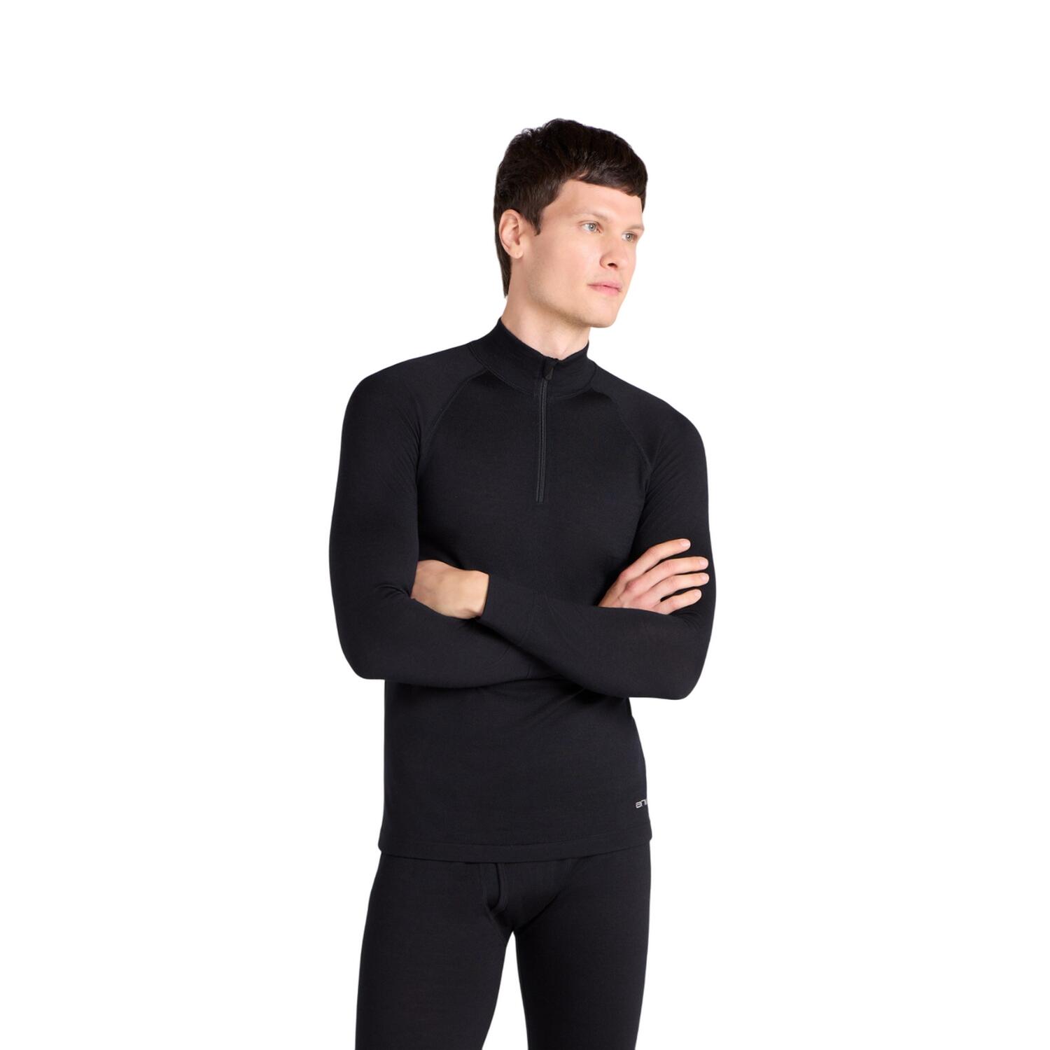 Animal Mens Merino Wool Quarter Zip Midlayer
