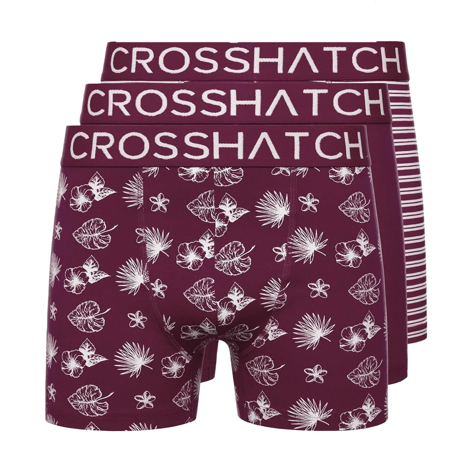 Crosshatch Mens Hovland Boxer Shorts (Pack of 3)