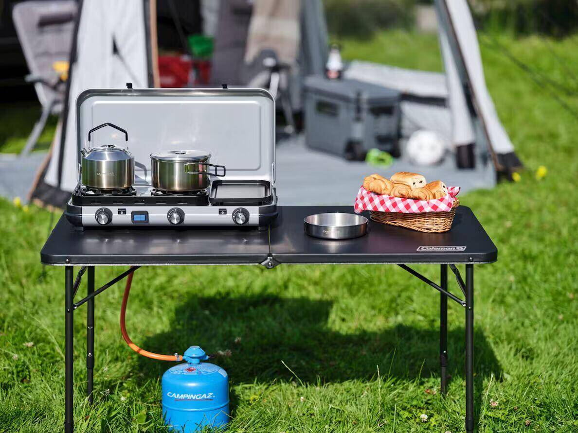 Stainless Steel Camping Cookware Set – Durable, Easy-Pack Pots & Pans with Silicone Handles for Outdoor Cooking -  5