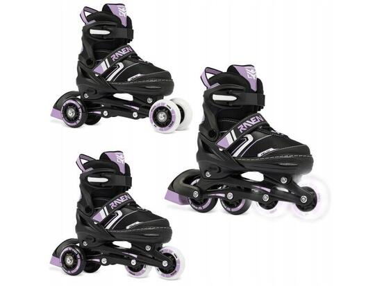 Pattini a rotelle 3in1 regolabili a luminosi LED Helixi