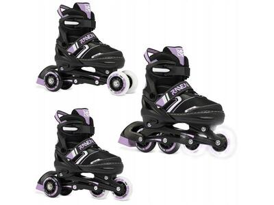 Pattini a rotelle 3in1 regolabili a luminosi LED Helixi