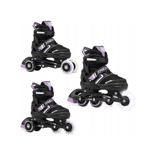 Rolki Wrotki 3w1 Regulowane Raven Helixi Kółka LED