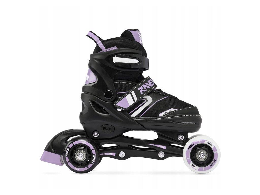 Patins de rodas 3 em 1 ajustáveis Raven Helixi Rodas LED 4/7