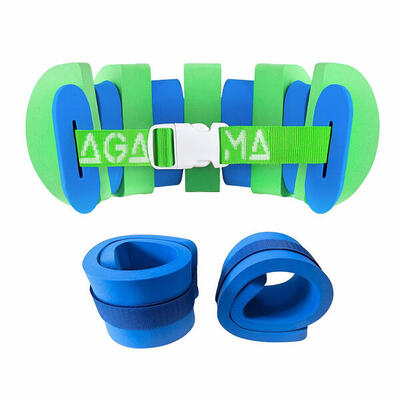 SET Schwimmgürtel SWIM + Schwimmflügel EVA (7-teilig/bis 14 kg)