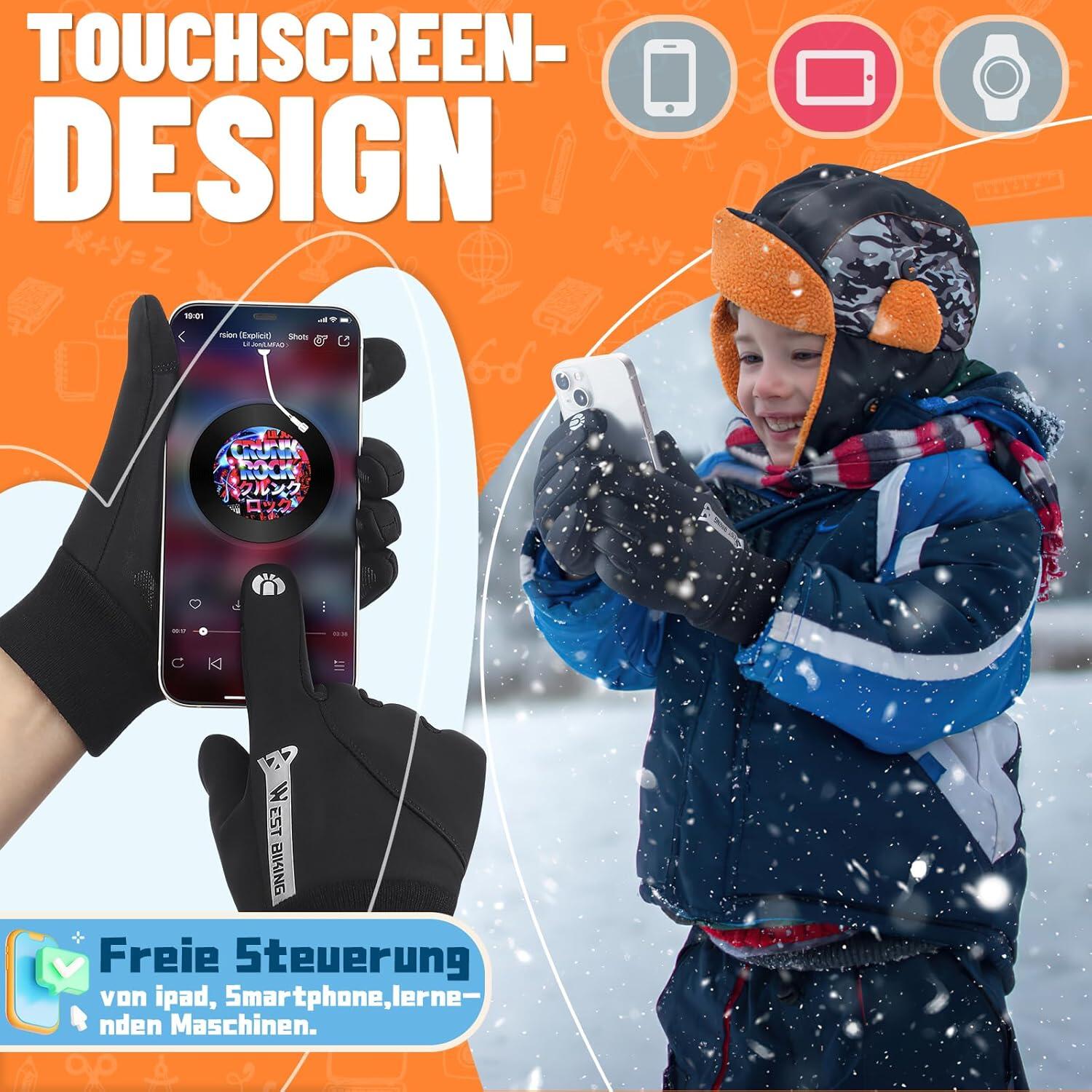 Gants de Sport Chauds et Antidérapants pour Enfants 2/4