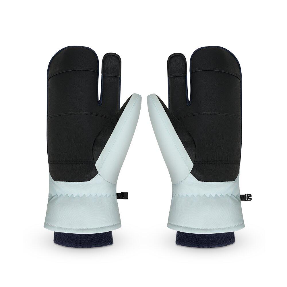Moufles de ski 3 doigts Homme et Femme Glisse White Blanc 2/6