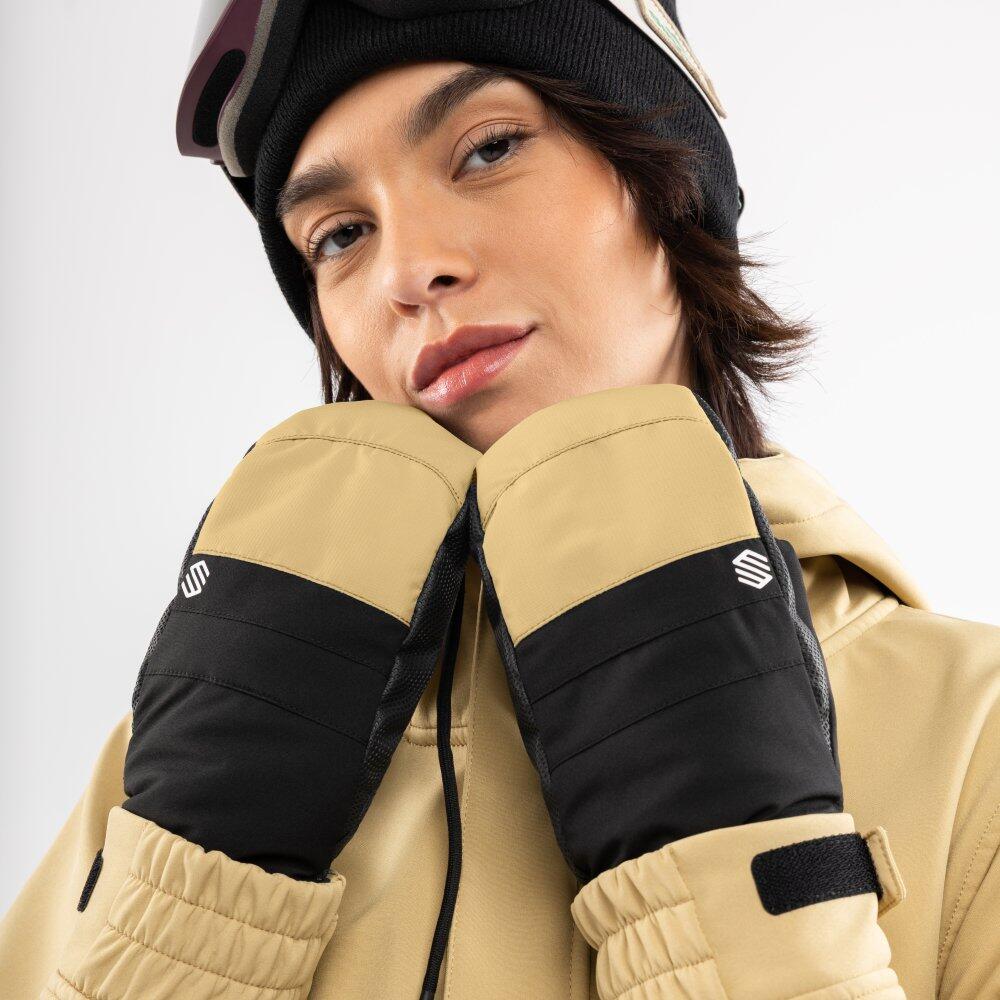 Moufles thermiques snowboard et ski Sports d'hiver Homme et Femme Pitztal Camel 6/7