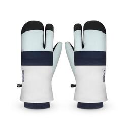 Moufles de ski 3 doigts Homme et Femme Glisse White Blanc