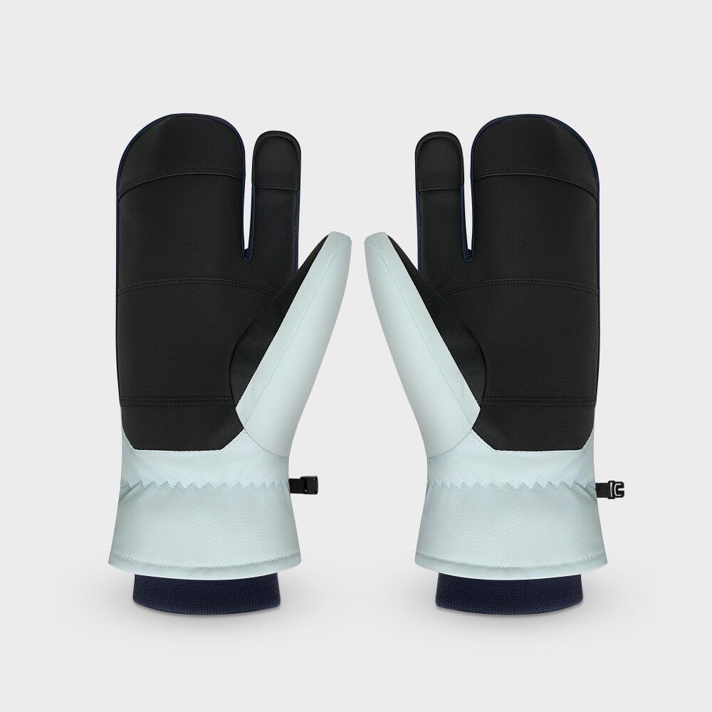 Moufles de ski 3 doigts Homme et Femme Glisse White Blanc 4/6