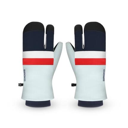 Moufles de ski 3 doigts Homme et Femme Glisse Light Blue Bleu