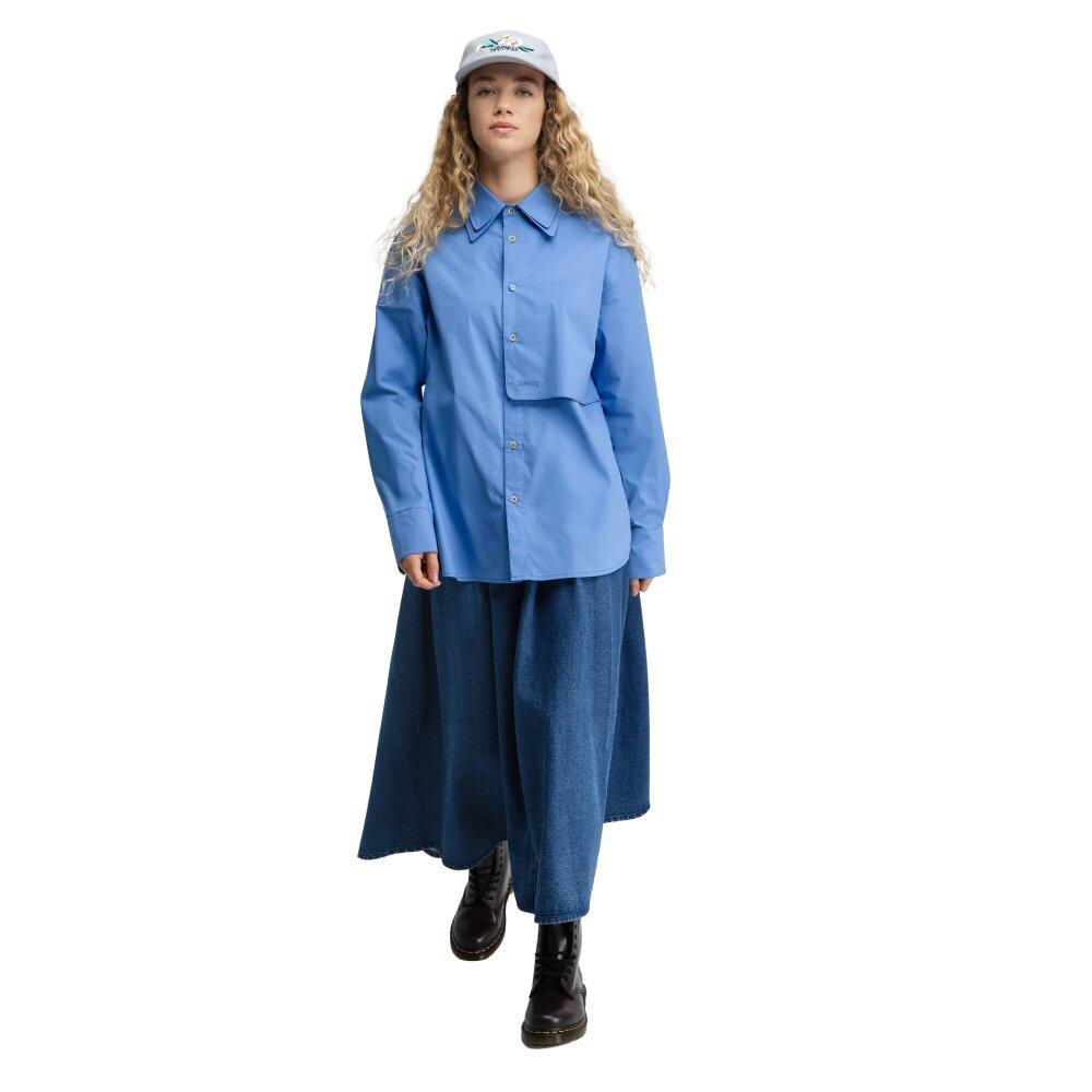 Chemise oversize à manches longues femme Marlene-W Blue Bleu 3/7
