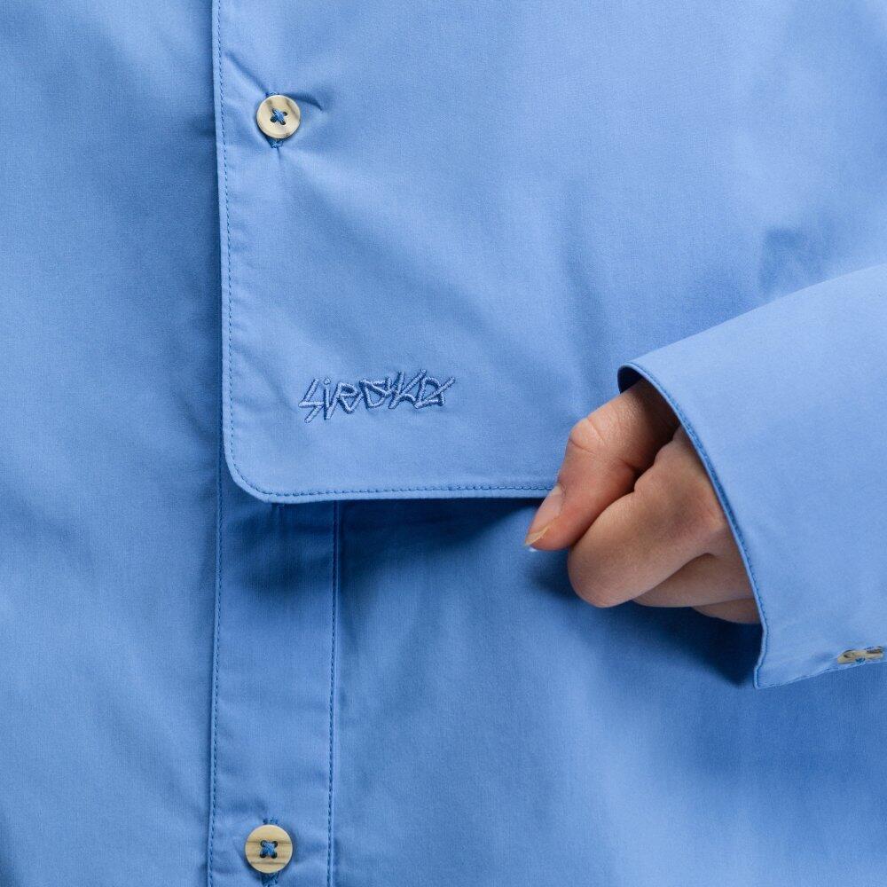 Chemise oversize à manches longues femme Marlene-W Blue Bleu 5/7
