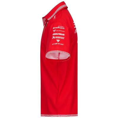 Camicia da uomo in poliestere riciclato nero da moto