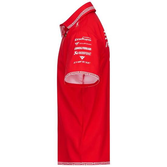 Camicia da uomo in poliestere riciclato nero da moto