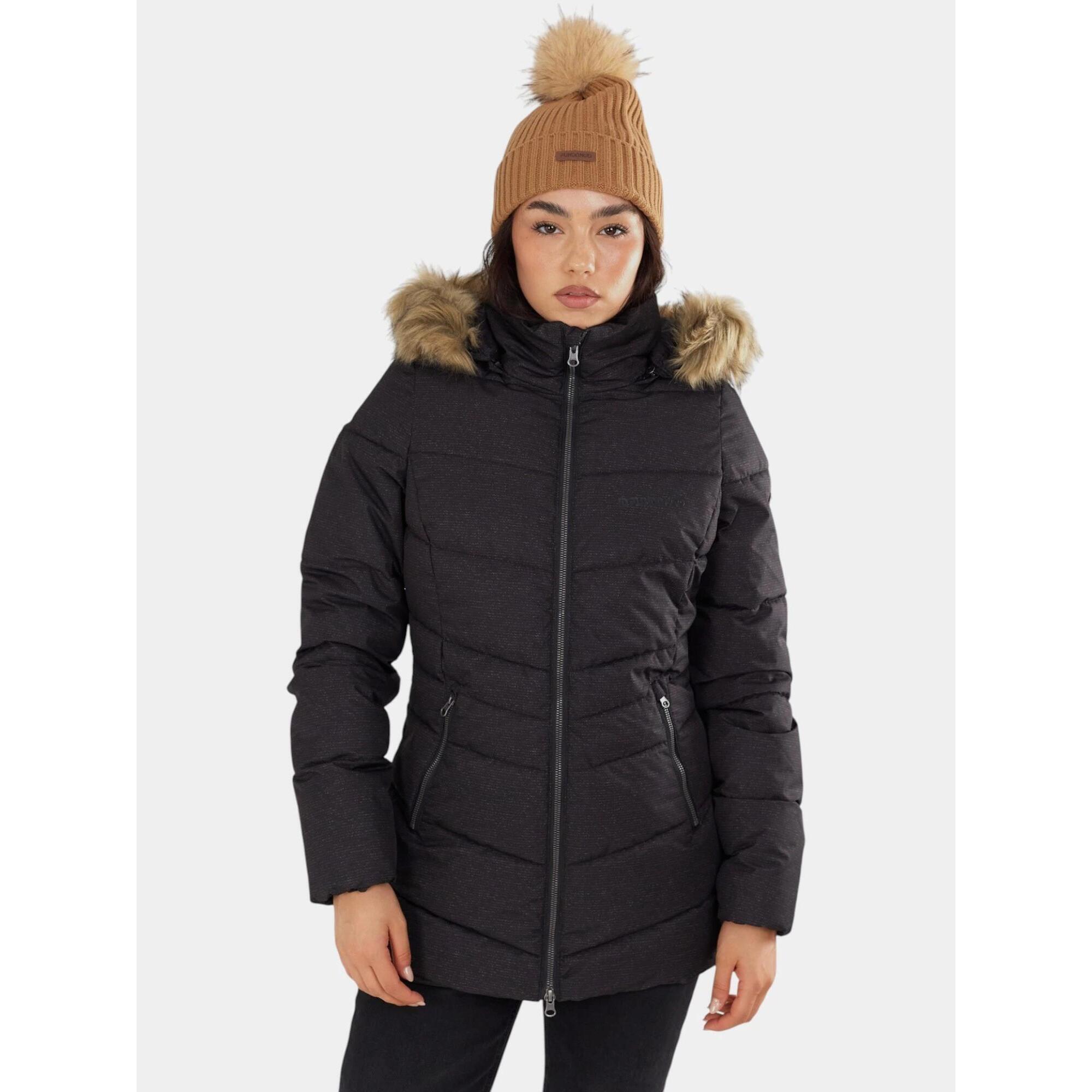Fundango - Manteau D'Hiver Femme Prue - Doudoune Synthétique - Noir - Decathlon